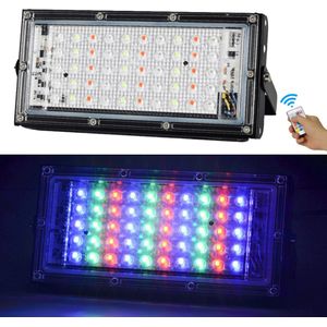 AC220V 50W Led Schijnwerper IP65 Waterdichte Led Spot Met Afstandsbediening Reflector Super Heldere Led Schijnwerper