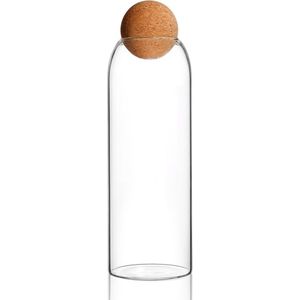 Transparant Glas Opslag Fles Met Bal Kurk Kruiden Theepot Opslagtank Home Decor Voedsel Container Keuken Storage Tool
