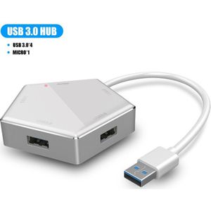 5 In 1 Usb 3.0 Hub Voor Laptop Adapter Pc Computer Usb Charge Hub 5 Poorten Notebook Splitter Micro-usb Dell Lenovo Macbook Accesso