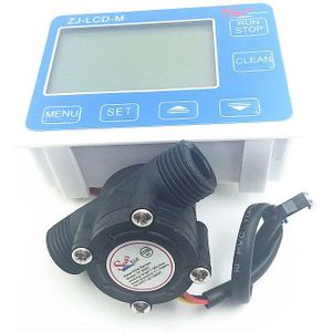 YF-S201 G1/2 Waterhoeveelheidmeter Sensor Flowmeter Caudalimetr Teller Indicator + Digitale Lcd Waterstroom Systeem 1-30L/min 3-24V