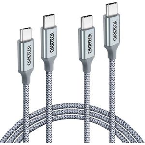 2 Pcs USB-C Kabel (100W 20V/5A) voor Ipad Pro Usb Type C Gevlochten Snel Opladen Kabel (6ft) Voor Macbook Air
