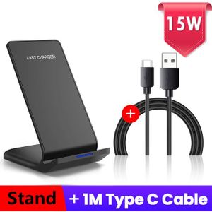15W Snelle Qi Draadloze Oplader Dock Station Voor Iphone 11 Pro Max Xs Xr X 8 Usb C Opladen stand Voor Samsung S9 S10 S20 Note 20 10
