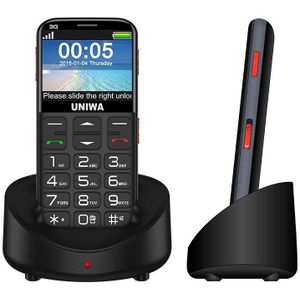 Uniwa V808G Mobiele Telefoon 3G Wcama Sos Knop 1400Mah 2.31 Inch Scherm Oude Man Cellphone Zaklamp Torch Mobiele telefoon Voor Ouderen