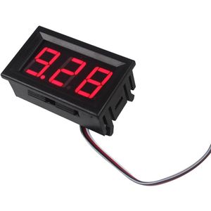 Dc 12-24V Auto Motorfietsen Voertuigen Dc 4.5-30V Rode Led Digitale Display Voltmeter 2 Draad mini Voltage Meter Volt Tester Panel