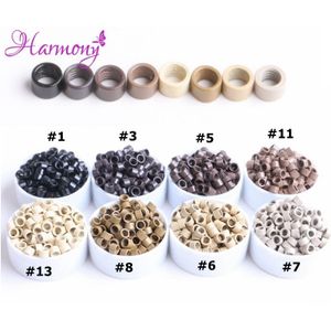 Harmonie Plus Haar 4 Flessen/Lot 4.5 Mm Micro Ringen Kralen Links Met Schroeven Voor Stick Hair Extensions 8 kleuren