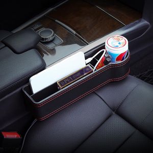 Universele Auto Passenger Seat Slot Opbergdoos Dual Usb-poorten Telefoon Sleutels Houder Container Auto Accessoires Interieur