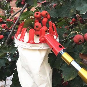 Fruit Picker Hand Tool Apparaat Yard Rode Metalen Buiten Boerderij Tuinieren Catcher Collector Kas