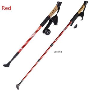 2 Stks/partij Anti Shock Nordic Walking Stokken Telescopische Trekking Wandelen Polen Ultra Wandelstokken Met Rubber Tips Verstelbare Bands