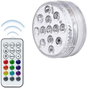 Rf Afstandsbediening 13 Leds Onderwater Licht Rgb IP68 Waterdicht Zwembad Licht Draadloze Dompelpompen Verlichting Voor Vijver Aquarium