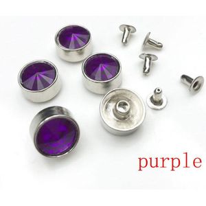 5 Stks/partij Legering Strass Studs Ronde Decoratieve Klinknagels Diy Leather Craft Bag Belt Kleding Schoeisel Accessoires