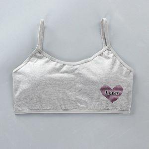 Katoen Sport Bh Kinderen Training Bras Met Borst Pad Afneembare Tieners Tops Voor Meisjes Kids Ondergoed Geen Stalen Ring Aged 8-16