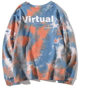 Gonthwid Casual Losse Tie Dye Trui Hoodies Sweatshirts Heren Hip Hop Hipster Punk Rock Streetwear Hoodie Mode Jumper Tops