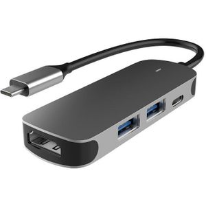Basix Thunderbolt 3 4 In1 USB-C Naar Hdmi Adapter 2x Usb Type-C Pd Hub Voor Macbook Pro Huawei p20 Pro Samsung Galaxy S9 Usb C Hub