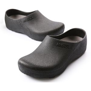 Lizeruee Zwarte Mannen Catering Restaurant Keuken Chef Koken Werkschoenen Hotel Cafe Bakkerij Ober antislip Sandalen Slippers CS580