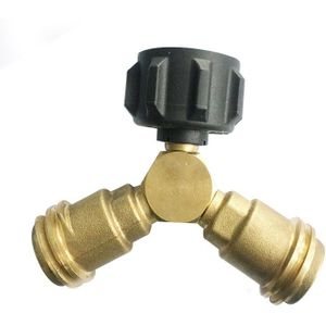 QCC1 Messing Propaan Gas Fitting Tee Adapter Splitter Past Voor Propaan Apparaten, Verwarming, Bbq Grill