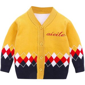 Kinderen kids truien jongens Dragen Vest Trui Lange Mouwen Baby Warm Jas Knop Jas baby meisje winter kleding