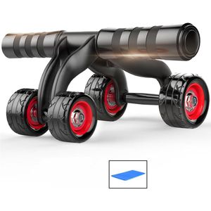 4-Wiel Abdominale Rebound Wiel Ab Roller Fitness Apparatuur Voor Home Gym Training Mannen Vrouwen Oefening Workout Slip Band