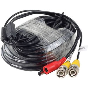 18M/60ft Cctv Video Macht Bnc Kabel Dvr Wire Cord + Dc Plug Power Verlengkabel Voor Cctv camera En Dvr 'S Coaxkabel