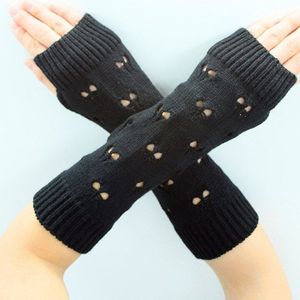 Mode Horen-Vorm vrouwen Meisje Armwarmers Winter Knit Lange Mouwen Handschoenen Voor Vrouw Meisjes Minnaar Vorm vingerloze Handschoenen