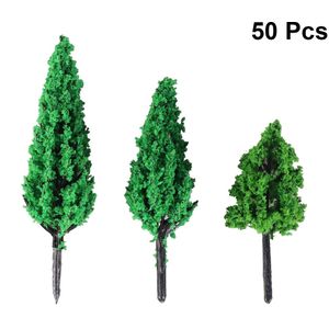 50 Stuks Model Bomen Park Grenen Populier Bos Pagode Miniatuur Diorama Micro Layout Landschap Decoratie Mininatures