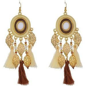 Duojiaoyan Euro-Amerikaanse Retro Bohemian Earring Nationale Wind Geometrie Blad Oorbellen Accessoires Voor Meisjes