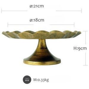 Europese Bruiloft Iron Art Cake Plank Retro Goud Cake Stand Plaat Dessert Tafel Taart Lade Voedsel Fotografie Manier