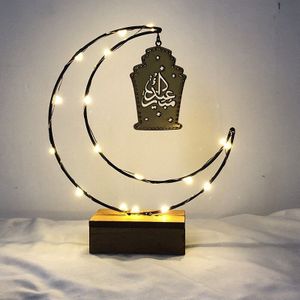 Moslim Ramadan Huidige Betaling Voor Ramadan Maan Lamp Decoratie Houten Decoratie