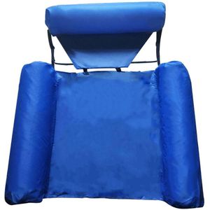 Opblaasbare Drijvende U-Seat Hangmat Met Netto Opvouwbare Dual-Gebruik Rugleuning Water Lounge Stoel Drijvende Sofa Stof Bedekt U-Seat