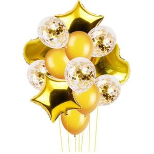 14Pcs Confetti Ballon Ronde Ballon Goud Roze Zilveren Bruiloft Verjaardagsfeestje Decoratie Helium Bourgondië Globos Ballon Speelgoed