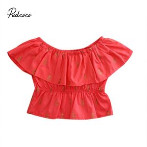 Pudcoco super 100% katoen zomer meisjes blouses kids shirts blouse voor meisjes shirt pretty girl clothing