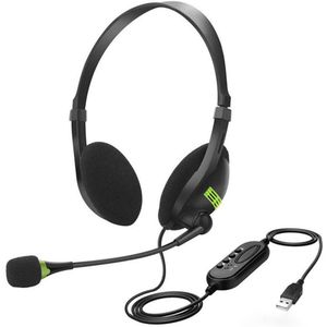 Usb Wired Over-Head Headset Met Microfoon Noise Cancelling Computer Pc Lichtgewicht Verstelbare Headset Voor Pc Laptop