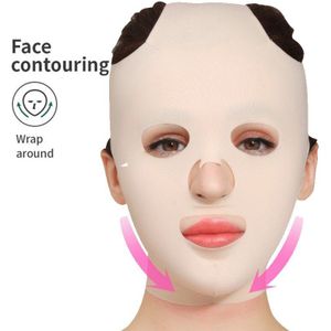 Slaap Bandage Lifting Kleine V Gezicht Aanscherping Hangende Franse Patroon Dubbele Kin Volledige Gezicht Naadloze Gezicht-Dunner Masker