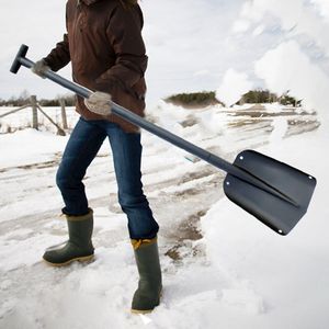 Bouw Outdoor Camping Tuin Voor Auto Winter Aluminiumlegering Intrekbare Sneeuwschuiver Afneembare Removal Tool Emergency