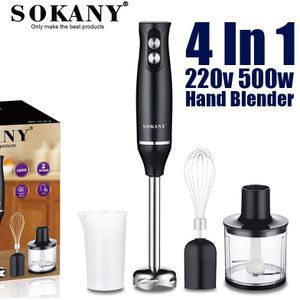 Sokany Blender Mixer Heavy Duty Automatische Fruit Juicer Keukenmachine Ijs Crusher Elektrische Mixer Handheld Keuken 3 In1 Blender