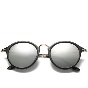 Retro Ronde Zonnebril Vrouwen Vintage Vrouwelijke Bril Luxe Cirkel Shades Zonnebril Gafas UV400