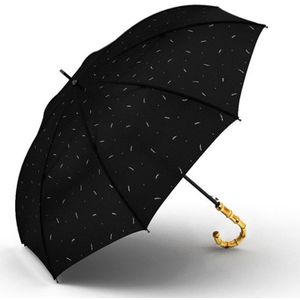 Olycat Natuurlijke Bamboe Lange Steel Paraplu Regen Vrouwen Winddicht Semi Automatische Zwarte Paraplu Business Mannen 8K Parasol