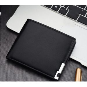 Heren Portemonnee Pu Effen Kleur Slanke Portemonnee Mannen Twee-Weg Opvouwbare Korte Creditcard Portemonnee portemonnee Business Portemonnee Mannen