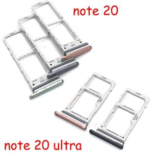 10Pcs Sim Card Tray Sd Reader Houder Voor Samsung Galaxy Note 20 / Note 20 Ultra Sim Kaart Lade slot Houder Vervanging Deel