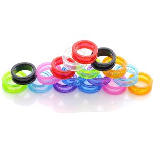 100 stks/partij silicagel Vinger Ringen 1 size fit elke Schaar Inserts Haircutting Styling Schaar Accessoires Salon Schaar Onderdelen