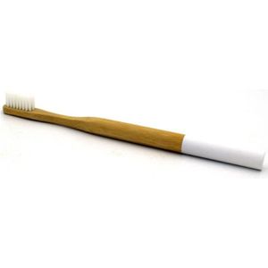 Ronde handvat bamboe tandenborstel kleur haren set voor volwassenen en kinderen