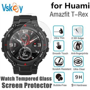 100 Pcs Gehard Glas Screen Protector Voor Xiaomi Huami Amazfit T-Rex Ronde Sport Smart Horloge D35mm Beschermende Film