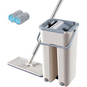 Magic Cleaning Mops Gratis Hand Spin Reiniging Mop met Emmer Schoonmaakdoekje Huis Keuken Houten Floor Cleaner Lazy Fellow Mop