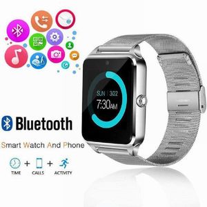 Bluetooth Smart Horloge Telefoon Z60 Smartwatch Rvs Mate Touch Screen voor IOS Android iPhone Telefoons