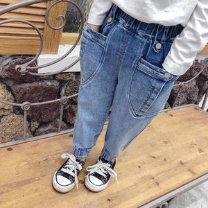 Baby Meisje Jeans Button Fly Jeans Kinderkleding Voor Meisjes Lente Herfst Broek Voor Kinderen Casual Stijl Kinderen Jeans kleding