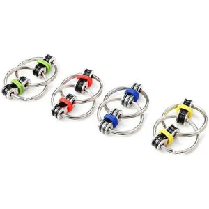 4 Pcs Sleutelhanger Fidget Speelgoed Decompressie Keten Vent Speelgoed Decompressie Fiets Sleutelhanger Stress Volwassen Party Speelgoed