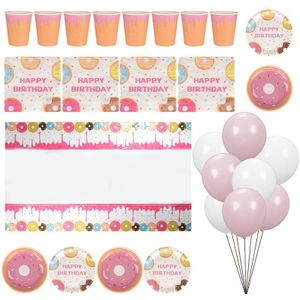 1 Set Roze Handige Mooie Decoratie Set Verjaardag Banner