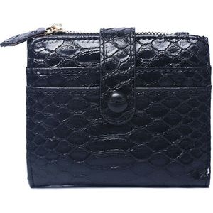 Twee Vouwen Kaarthouders Met Snaps Vrouwen Portemonnee Python Patroon Card Pakket Zipper Purse Coin Bag Mini Purse