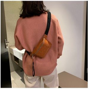 SWDF Taille Tas Vrouwen PU Lederen Heuptasje Mode Riem Tas Vrouwen Telefoon Pouch Toevallige Zwarte Borst Tassen Meisjes Schouder rugzak