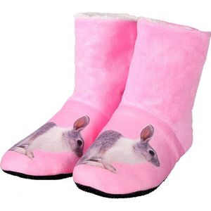 Mntrerm 2022 Vrouwen Leuke 3D Print Slippers Strand Dikke Warme Winter Slippers Zapatos Mujer Thuis Indoor Pluche Platte Met