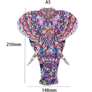 Dierlijke Vorm Houten Puzzel Kinderen Speelgoed Uil Olifant Diy Elk Stuk Is Een Dier Vorm 3D Dier Houten Puzzel educatief Speelgoed